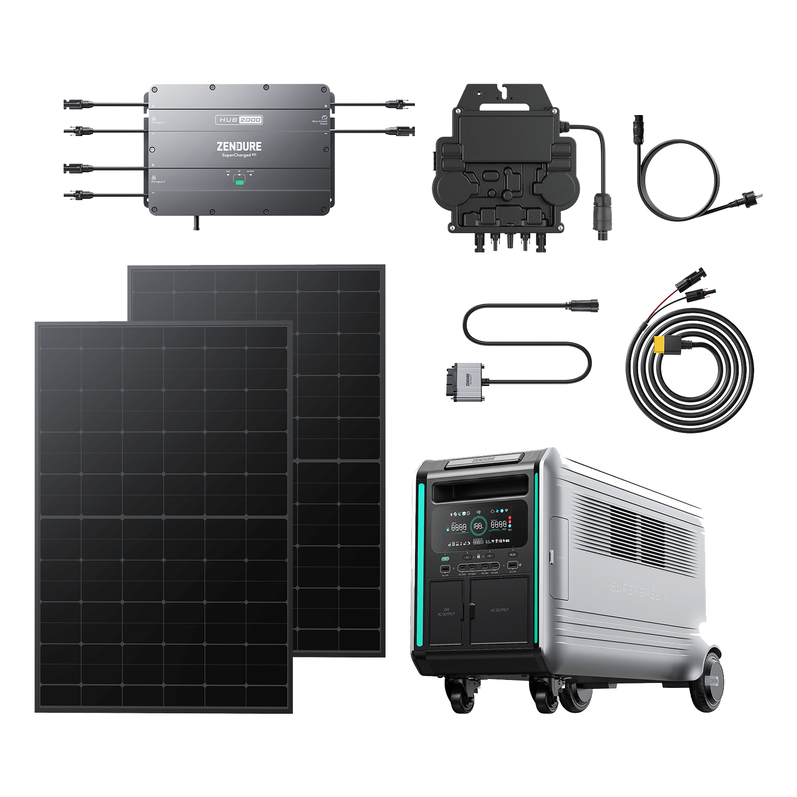 Hub 2000 + SuperBase V Plug and Play Solar System